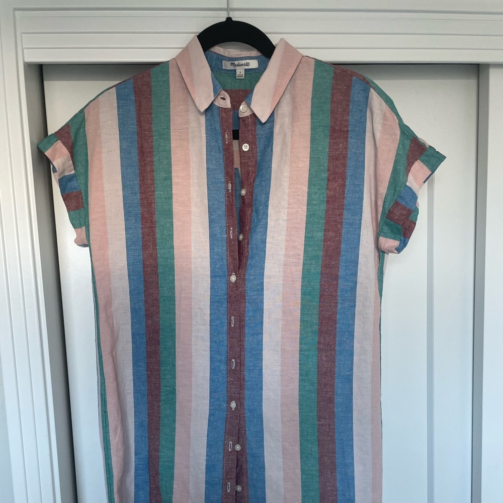 Madewell Central Shirt Dress in Flagstaff Stripe